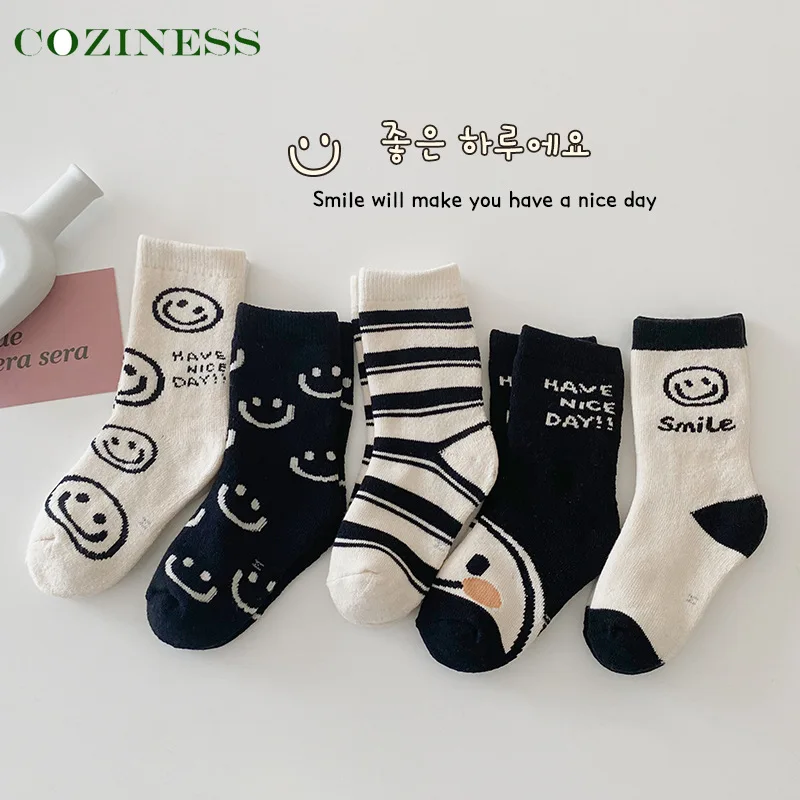 Baby Sock Cute Cartoon Letter Stripes Winter Thick Warm Leg Warmers Sock 1-12 Years 5 Pairs Set 100% Cotton Neutral Kids Socking
Baby Sock Cute Cartoon Letter Stripes Winter Thick Warm Leg Warmers Sock 1-12 Years 5 Pairs Set 100% Cotton Neutral Kids Socking