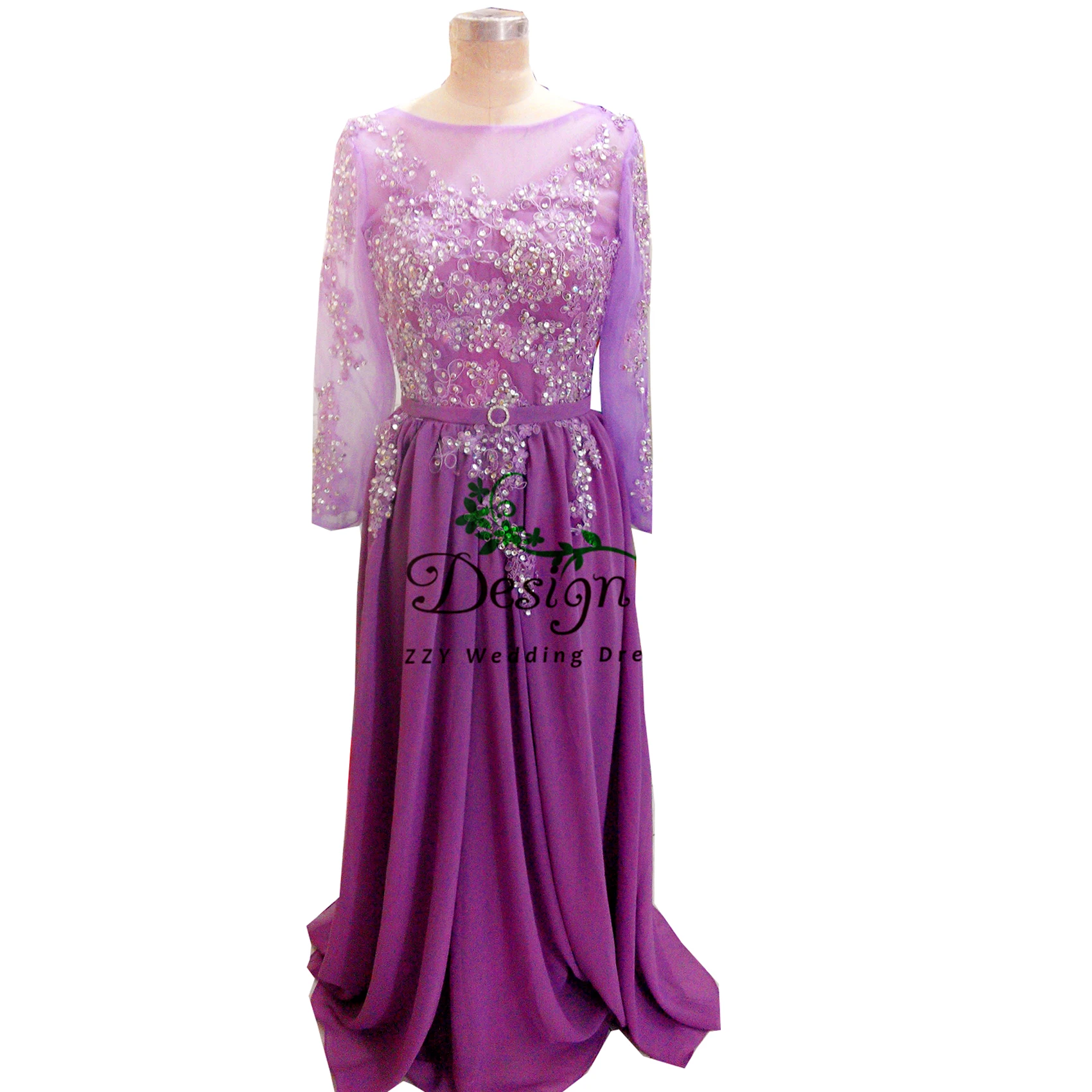 Purple Lace And Chiffon Women's Mother of The Groom Dresses Full-Length Lace A-line Flower Long Sleeves Formal Evening Gown
Purple Lace And Chiffon Women's Mother of The Groom Dresses Full-Length Lace A-line Flower Long Sleeves Formal Evening Gown