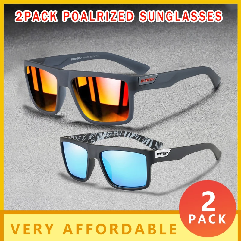 DUBERY Brand 2Pack Men's Polarized Sunglasses Square Glasses Frame UV400 Lens 100% Blocking Harmful UV And Glare D918
DUBERY Brand 2Pack Men's Polarized Sunglasses Square Glasses Frame UV400 Lens 100% Blocking Harmful UV And Glare D918