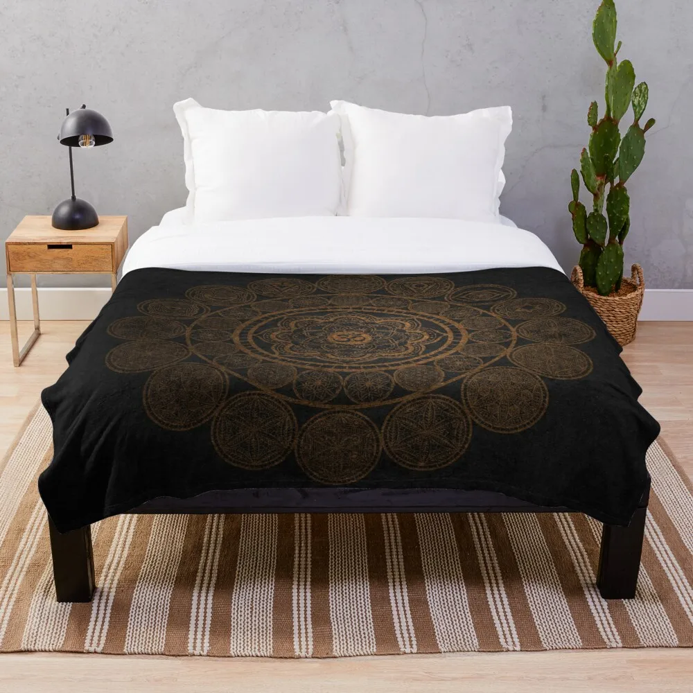 Одеяло Фланелевое с круглыми соединениями, покрывало с рисунком священного геометрического узора, меховое мягкое покрывало для пикника 
Одеяло Фланелевое с круглыми соединениями, покрывало с рисунком священного геометрического узора, меховое мягкое покрывало для пикника