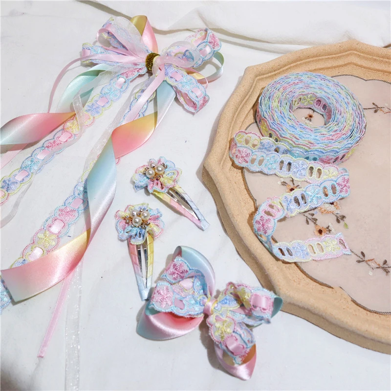 15 yards Macaron Embroidery Lace Hollow Polyester Ribbon Bowknot DIY Craft Hair Accessories Hairpin Sewing Material
15 yards Macaron Embroidery Lace Hollow Polyester Ribbon Bowknot DIY Craft Hair Accessories Hairpin Sewing Material