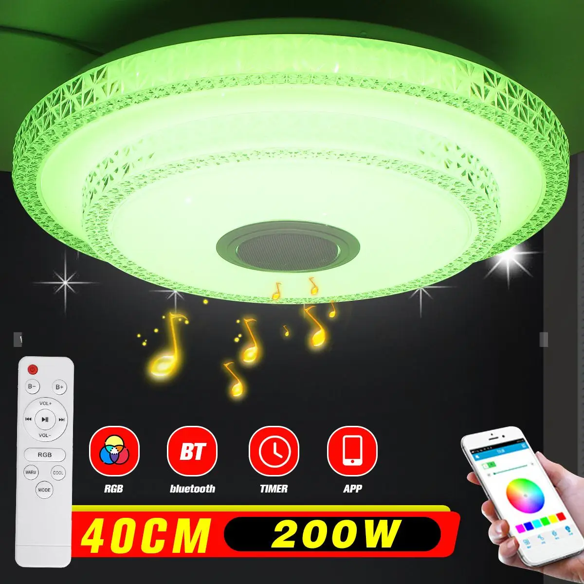 LED Ceiling Lamp Bluetooth Music Light Music Rhythm Gradient RGB Colorful Mordern Ceiling Lights For Home Foyer Hallways
LED Ceiling Lamp Bluetooth Music Light Music Rhythm Gradient RGB Colorful Mordern Ceiling Lights For Home Foyer Hallways