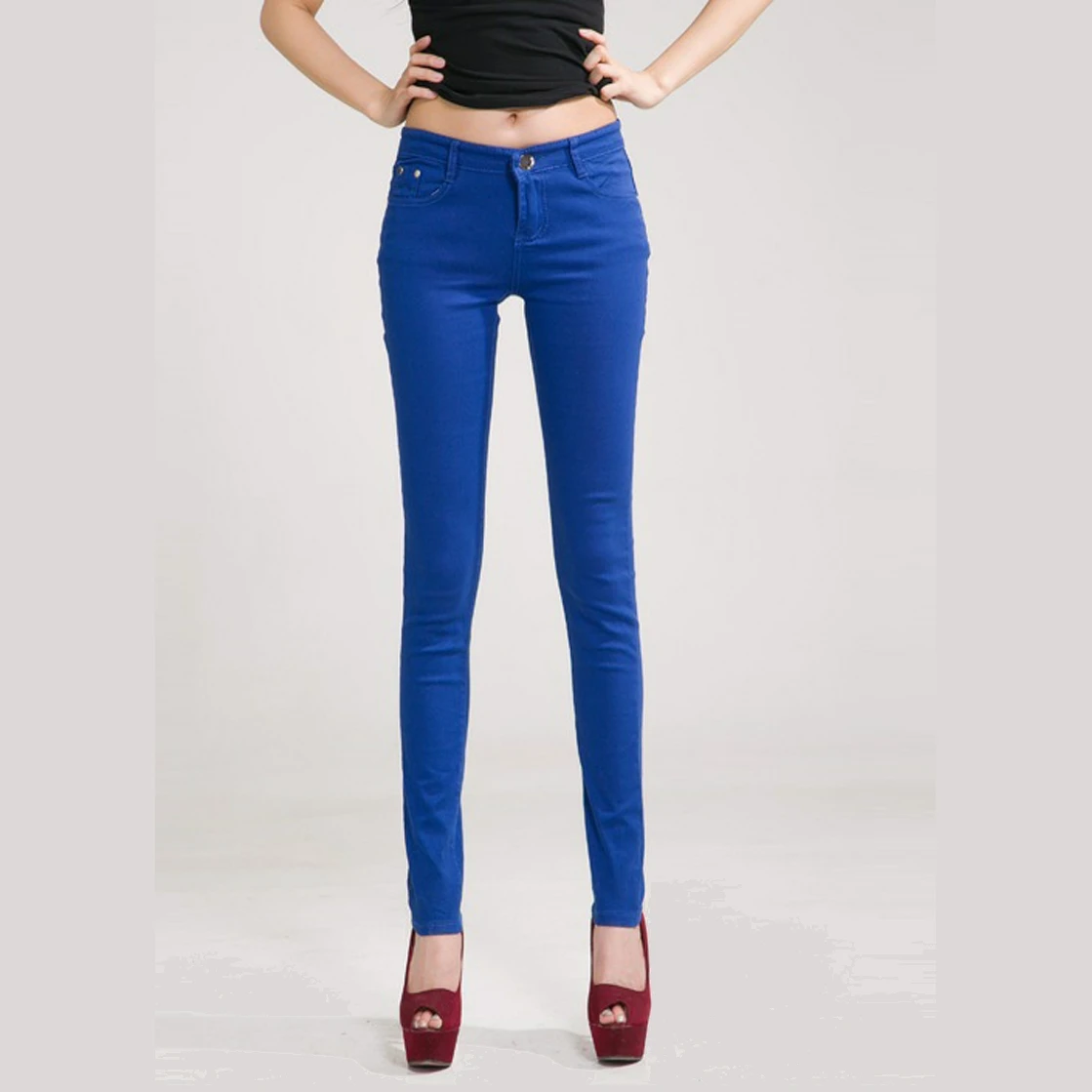 Women Mid Candy Colored Pencil Jeans Waist Full Length Zipper Slim Fit Skinny Denim Pants 2021 Spring Autumn Hot Fashion Jean
Women Mid Candy Colored Pencil Jeans Waist Full Length Zipper Slim Fit Skinny Denim Pants 2021 Spring Autumn Hot Fashion Jean