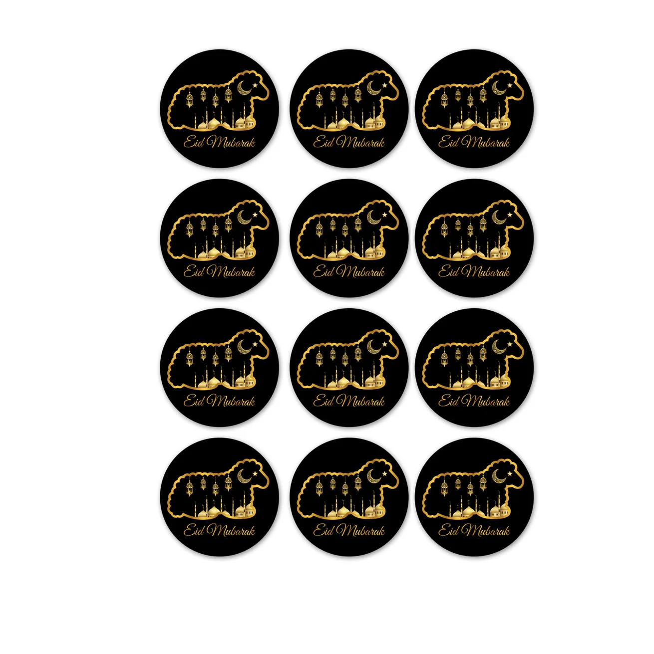 60 шт./лот ИД Рамадан кареем Декор Mubarak упаковочные наклейки Мусульманский