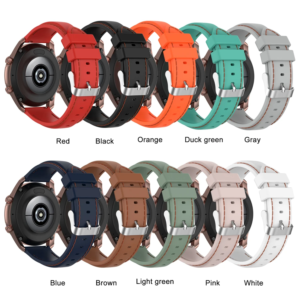 Ремешок силиконовый для часов мягкий спортивный браслет Samsung Galaxy Watch 3 active2 Gear S3