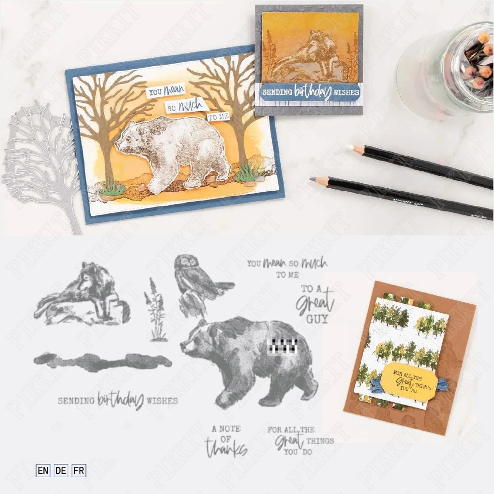 Bear In The Woods Metal Cutting Dice And Stamps For Scrapbooking Embossing Mold DIY Paper Cards Craft Cutting
Bear In The Woods Metal Cutting Dice And Stamps For Scrapbooking Embossing Mold DIY Paper Cards Craft Cutting