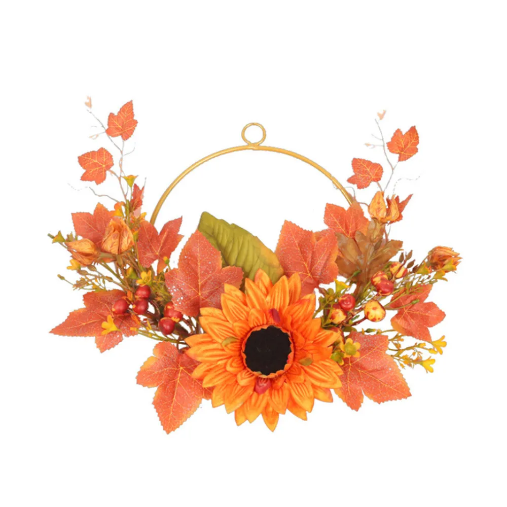 Simulation Sunflower Wreath Wall Hanging Thanksgiving With Maple Leaves Approximately 30CM In Diameter Without Light Garland
Simulation Sunflower Wreath Wall Hanging Thanksgiving With Maple Leaves Approximately 30CM In Diameter Without Light Garland