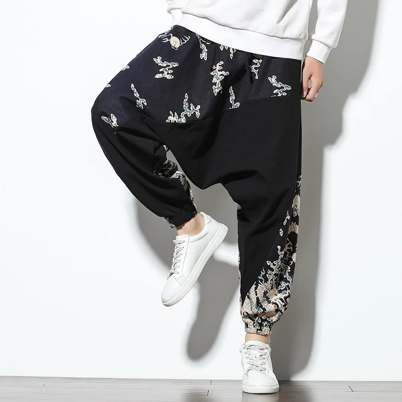 Big Crotch Patchwork Long Trousers Men's Loose Plus Size Casual National Tide Baggy Pants Wide-leg Harem Pants
Big Crotch Patchwork Long Trousers Men's Loose Plus Size Casual National Tide Baggy Pants Wide-leg Harem Pants