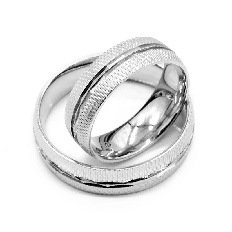 Классические обручальные кольца для пар элегантные с шероховатой поверхностью