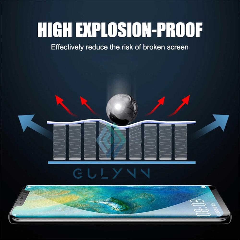 Гидрогелевая пленка 2-в-1 99D полное покрытие для Huawei P30 P40 Mate 30 Lite Pro Honor 20 20Pro 9X 8X 15H