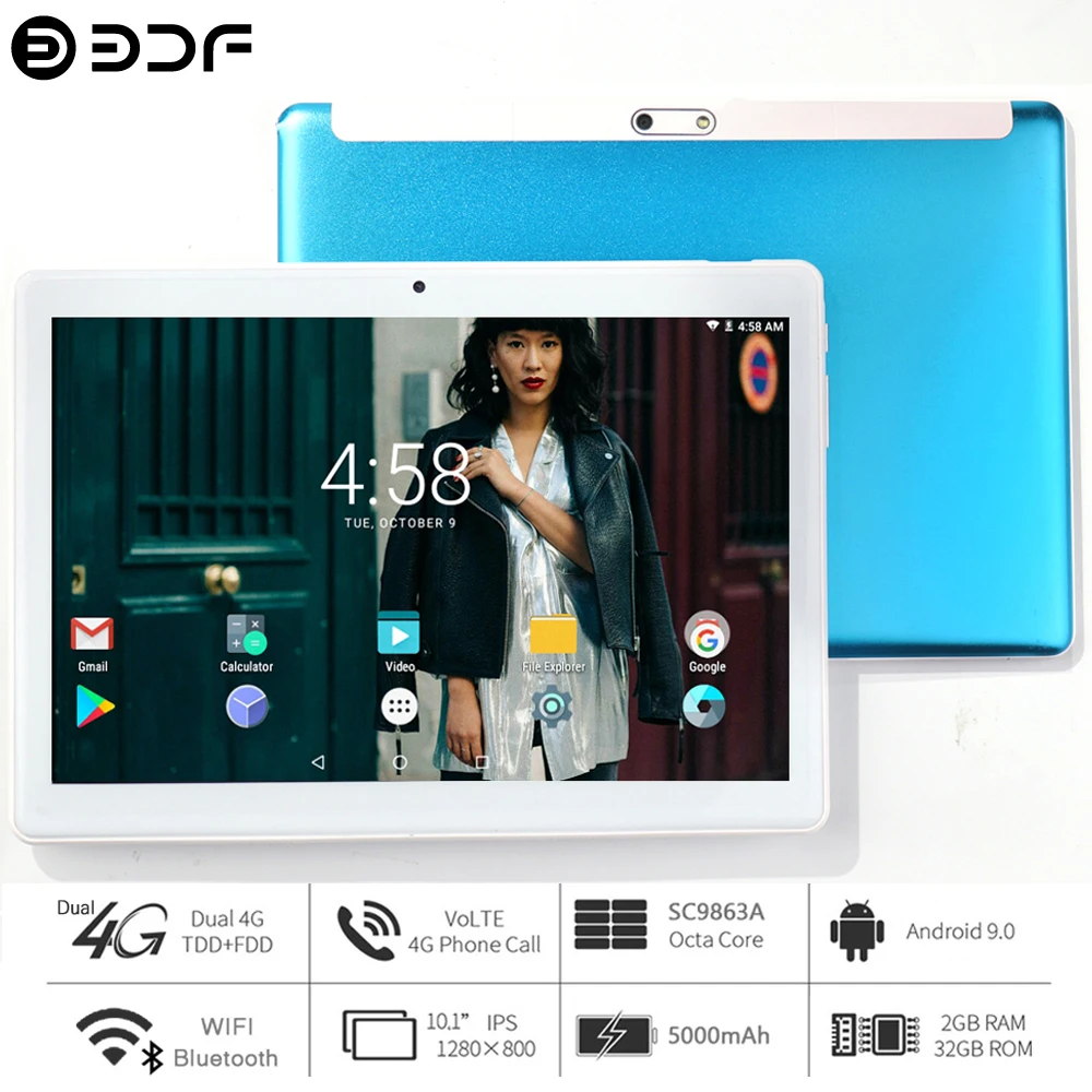 BDF New Upgrade 10.1 Inch Octa Core Tablet Pc Android 9.0 Google Play 4G LTE Phone Calling Tab WiFi Bluetooth GPS 10 Inch Tablet
BDF New Upgrade 10.1 Inch Octa Core Tablet Pc Android 9.0 Google Play 4G LTE Phone Calling Tab WiFi Bluetooth GPS 10 Inch Tablet