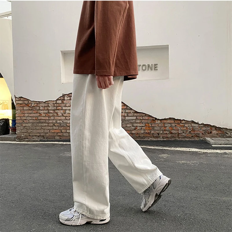 Spring Hong Kong Fashion Korean Washed Jeans Men's Loose Straight Casual Pants Men's Solid Pants
Spring Hong Kong Fashion Korean Washed Jeans Men's Loose Straight Casual Pants Men's Solid Pants