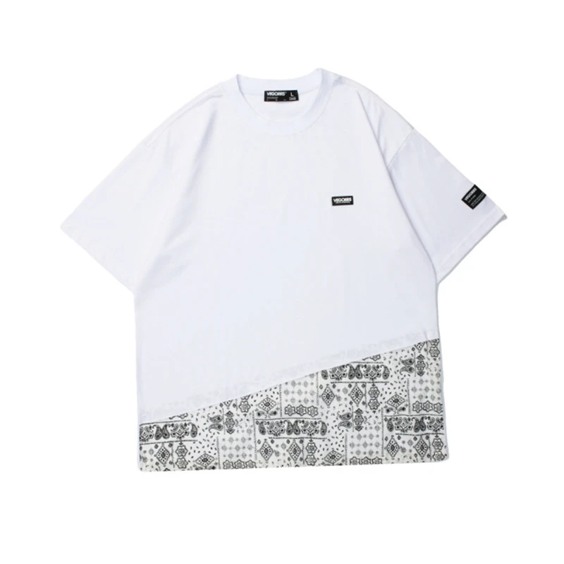 Summer Retro Cashew Flower Print Short Sleeve T-shirts Hip Hop Streetwear Men and Women Loose Casual Patchwork Tees Cotton Tops
Summer Retro Cashew Flower Print Short Sleeve T-shirts Hip Hop Streetwear Men and Women Loose Casual Patchwork Tees Cotton Tops