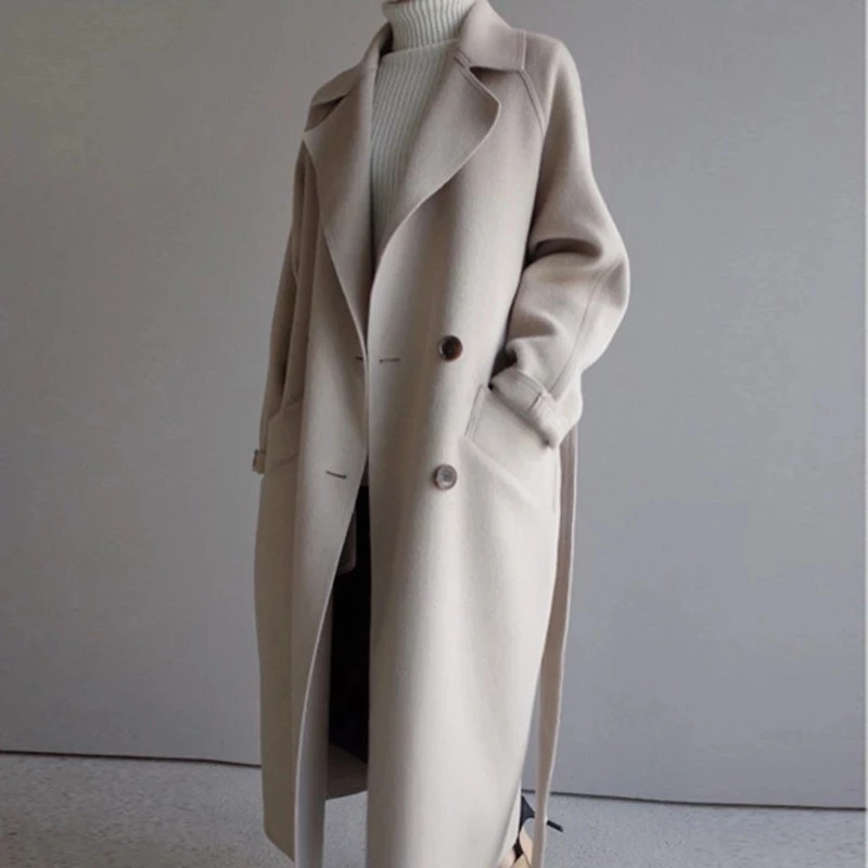 2020 winter beige elegant wool blend women's Korean fashion black long coat retro simple wool coat camel oversized coat
2020 winter beige elegant wool blend women's Korean fashion black long coat retro simple wool coat camel oversized coat