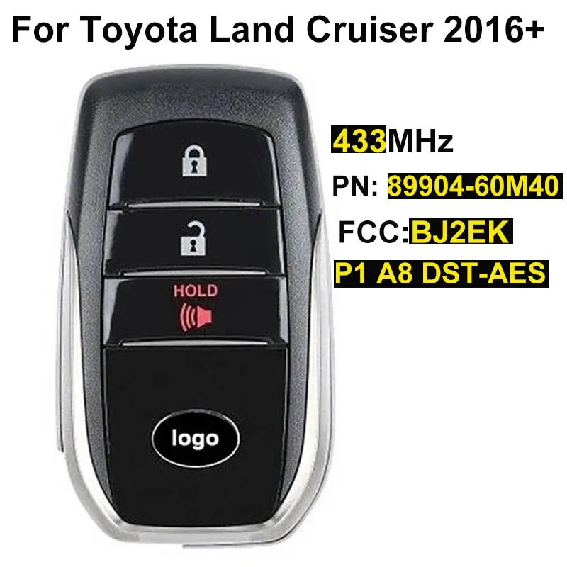 Кнопка управления CN007240 для Toyota Land Cruiser 2016 + 433 МГц, дистанционное управление автомобилем FCC BJ2EK P1 A8, фонарь 89904-60M40, 3 кнопки
Кнопка управления CN007240 для Toyota Land Cruiser 2016 + 433 МГц, дистанционное управление автомобилем FCC BJ2EK P1 A8, фонарь 89904-60M40, 3 кнопки