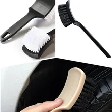 Auto Tire Rim Brush Wheel Hub Cleaning Brushes Car Wheels Detailing Cleaning Accessories Black White Tire Auto Washing Tool