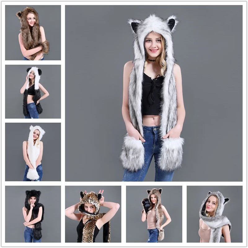 Sweet Cartoon Animal Ear Hat Cute Winter Gift Windproof Scarf and Gloves Set Cute Winter Thick Hoodies Scarf Faux Fur Straw Hat
Sweet Cartoon Animal Ear Hat Cute Winter Gift Windproof Scarf and Gloves Set Cute Winter Thick Hoodies Scarf Faux Fur Straw Hat