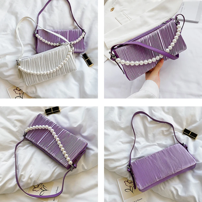 TOYOOSKY Women Handbag 2020 New Designer Pearl handle Fashion Folds Crossbody Messenger Bag Vintage Small Square shoulder bags
TOYOOSKY Women Handbag 2020 New Designer Pearl handle Fashion Folds Crossbody Messenger Bag Vintage Small Square shoulder bags