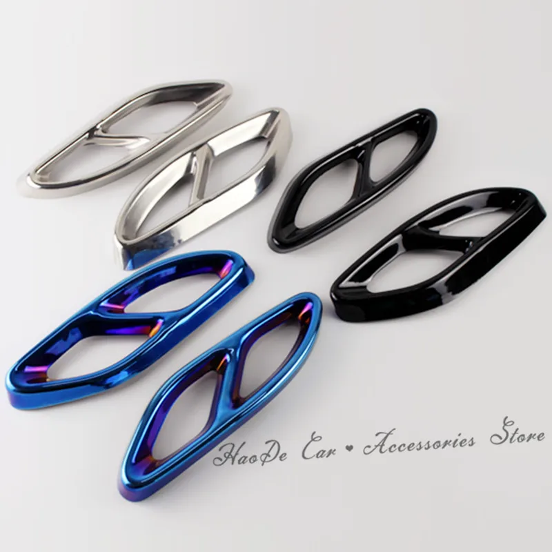 Для Mercedes Ben A Class W177 V177 A180 A200 A220 A250 2019 304 нержавеющая сталь автомобиль хвост горло