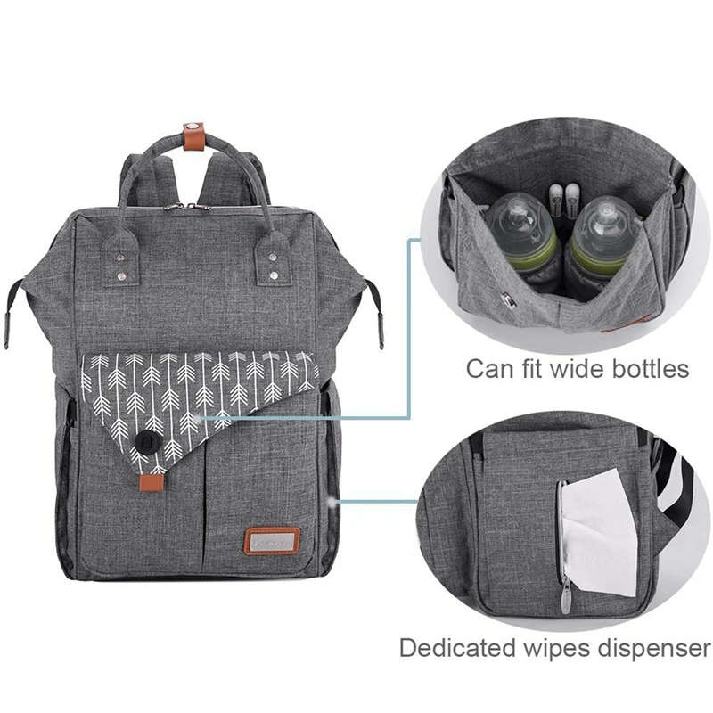 2x Lekebaby Nappy Changing Bag Fashion Mummy Maternity Nappy Bag Large Capacity Nappy Bag
2x Lekebaby Nappy Changing Bag Fashion Mummy Maternity Nappy Bag Large Capacity Nappy Bag