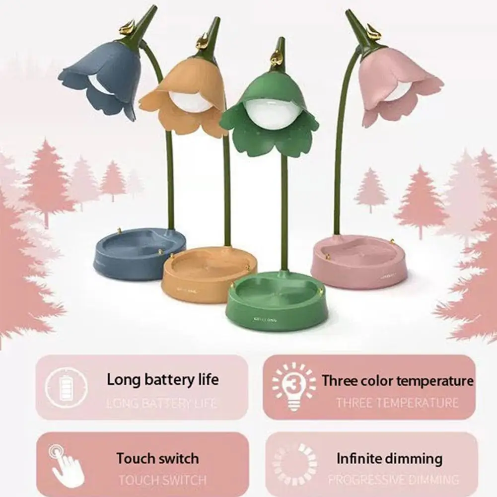 Flower LED Desk Lamp Student Bedroom Room Lighting Reading Lamp Eye Protection Multifunction Lamp Table Light
Flower LED Desk Lamp Student Bedroom Room Lighting Reading Lamp Eye Protection Multifunction Lamp Table Light