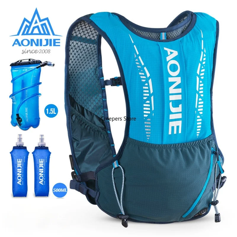 

AONIJIE New C9102 Ultra Vest 5L Hydration Backpack Pack Bag Soft Water Bladder Flask Set for Hiking Trail Running Marathon Race