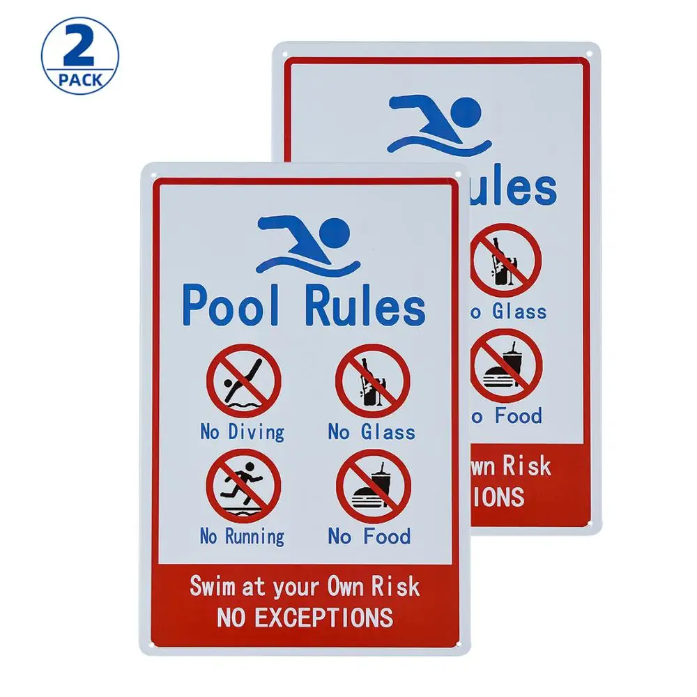 DL-2-Pack Sign for Residential or Commercial Swimming Pools, General Commercial Pool Rule
DL-2-Pack Sign for Residential or Commercial Swimming Pools, General Commercial Pool Rule