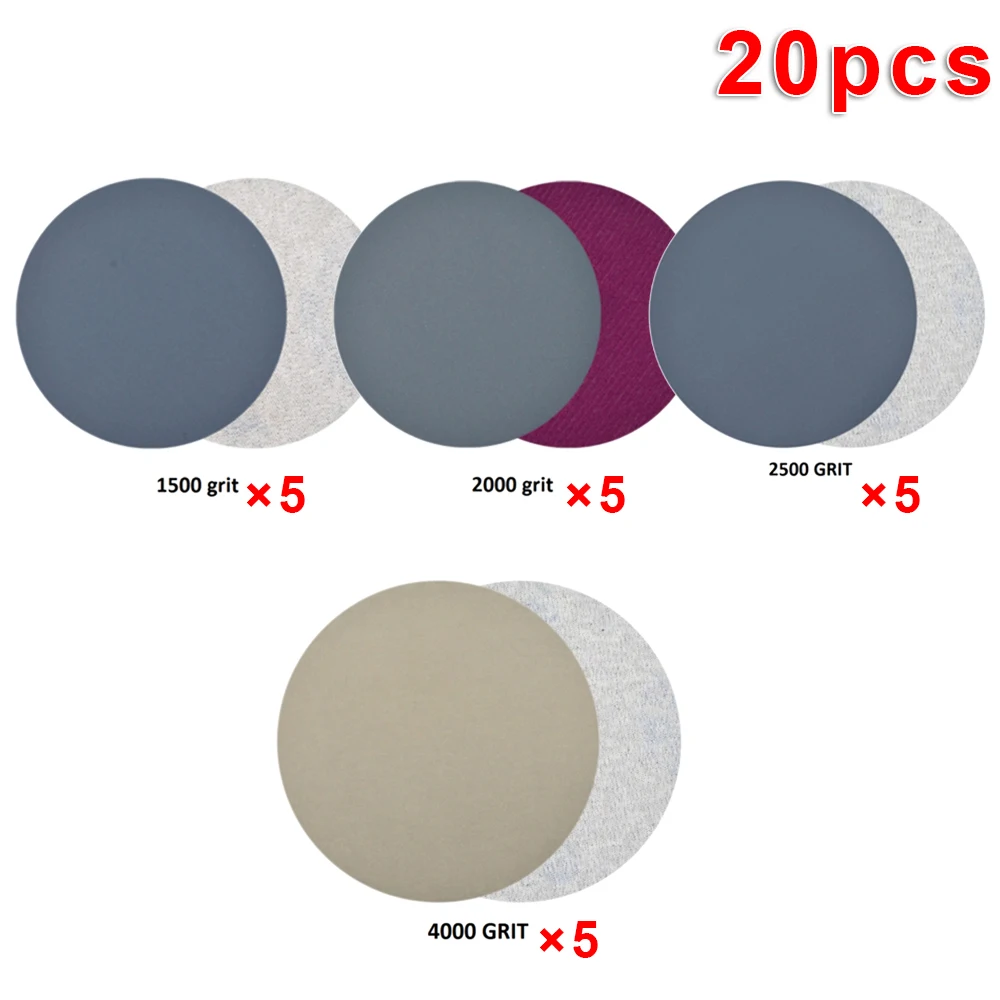 20pcs Hook&Loop Wet/Dry 3 Inch 1500 2000 2500 4000 Grit Sanding Discs Sandpaper 100% Brand New And High Quality
20pcs Hook&Loop Wet/Dry 3 Inch 1500 2000 2500 4000 Grit Sanding Discs Sandpaper 100% Brand New And High Quality