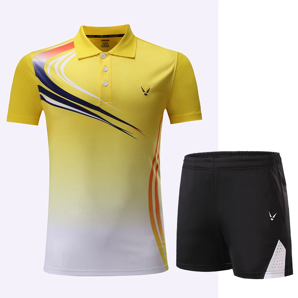 Новый бадминтон рубашки для мужчин/женщин комплект одежды занятий спортом на