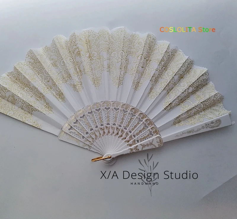 Japanese Original Handmade Lolita Bronzing Lace Fan Vintage Match Dress Skirt Bowknot Print Black White Folding Fan Soft Sister
Japanese Original Handmade Lolita Bronzing Lace Fan Vintage Match Dress Skirt Bowknot Print Black White Folding Fan Soft Sister