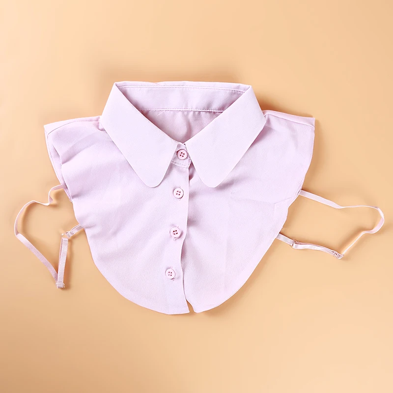 Solid Color Denim Women Detachable Lapel Fake Collar Cute Doll Ruffles Lace Splicing Button Down Half Shirt Blouse
Solid Color Denim Women Detachable Lapel Fake Collar Cute Doll Ruffles Lace Splicing Button Down Half Shirt Blouse