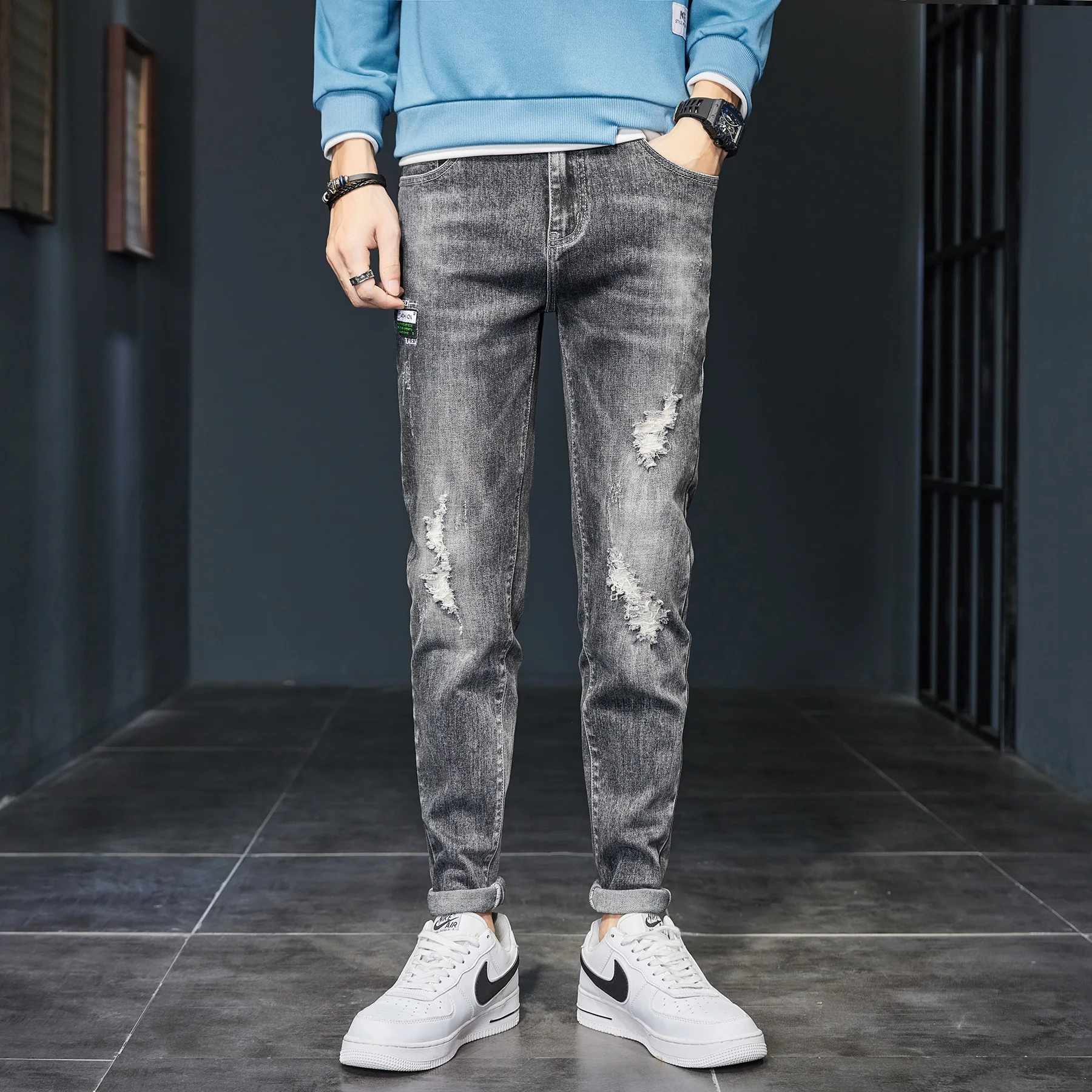 2021 New Four Seasons Cotton Jeans Leisure Sports Trend New Elastic Men's Fashion Pants Fashion High Street Men's Jeans
2021 New Four Seasons Cotton Jeans Leisure Sports Trend New Elastic Men's Fashion Pants Fashion High Street Men's Jeans