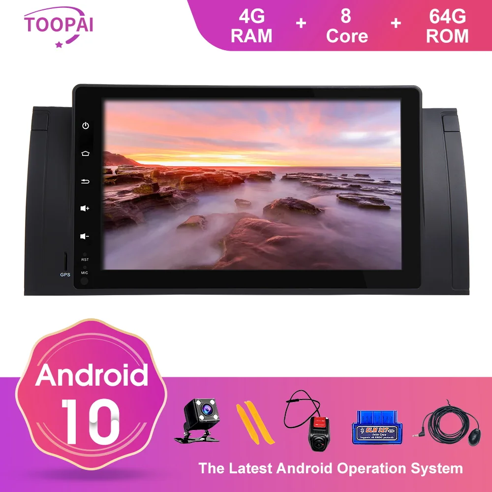 Автомобильный мультимедийный проигрыватель TOOPAI плеер на Android 10 с 9 "экраном GPS