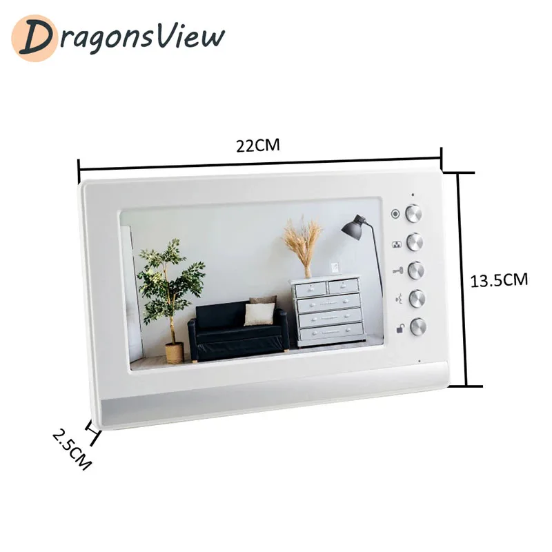 Видеодомофон Dragonsview с замком монитор 7 дюймов ИК-камера 1000TVL видеодомофон система