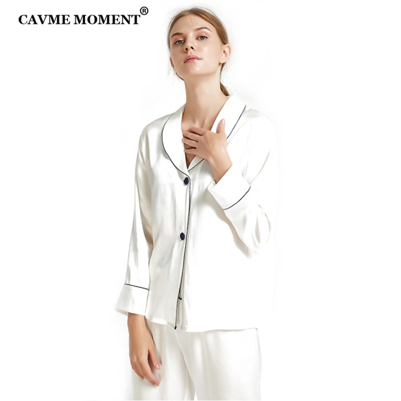 CAVME 100% Silk Pajama Sets for Women Elegant Sleepwear 2 Pieces Full Sleeve Pants Sleepclothes Ladies Pyama Set PLUS SIZE
CAVME 100% Silk Pajama Sets for Women Elegant Sleepwear 2 Pieces Full Sleeve Pants Sleepclothes Ladies Pyama Set PLUS SIZE