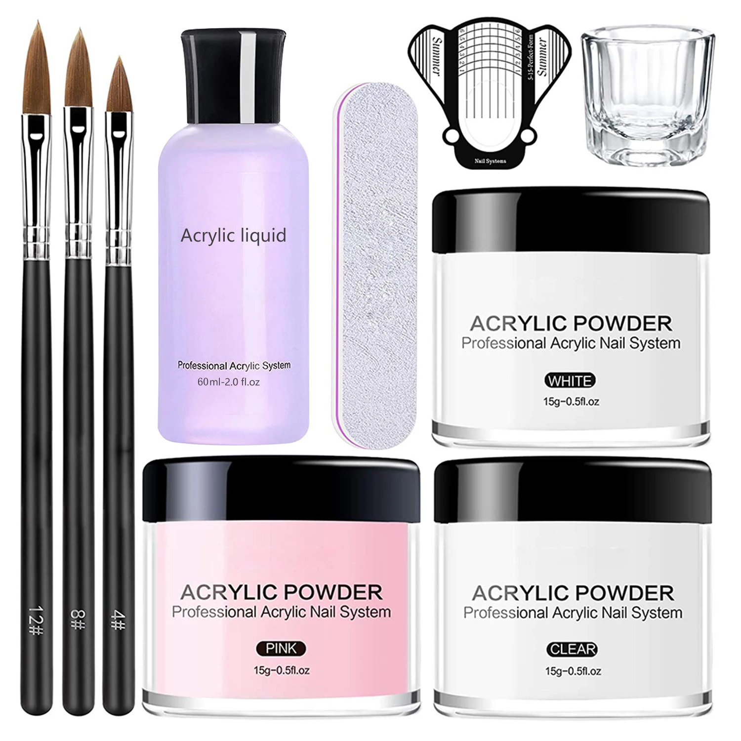 60ml Nail Acrylic Powder & Liquid Monomer Kit 3 Colors Carving/extension/dipping For Crystal nails Manicure Builder Tools #GY16
60ml Nail Acrylic Powder & Liquid Monomer Kit 3 Colors Carving/extension/dipping For Crystal nails Manicure Builder Tools #GY16