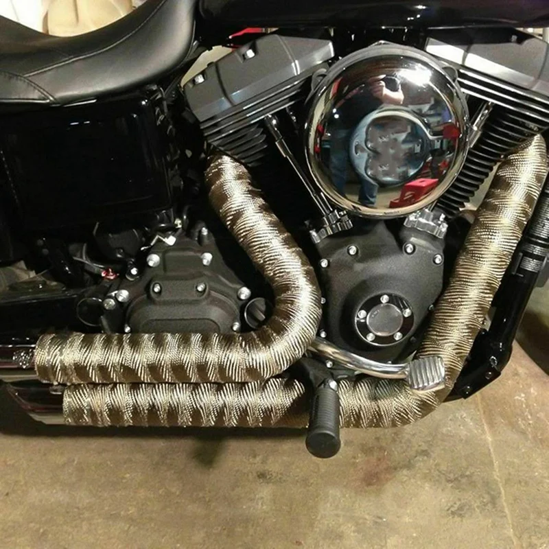 2 Roll x 2 inch 50 Ft Titanium Fiberglass Exhaust Header Heat Wrap Tape + 20 Ties Kit 
2 Roll x 2 inch 50 Ft Titanium Fiberglass Exhaust Header Heat Wrap Tape + 20 Ties Kit