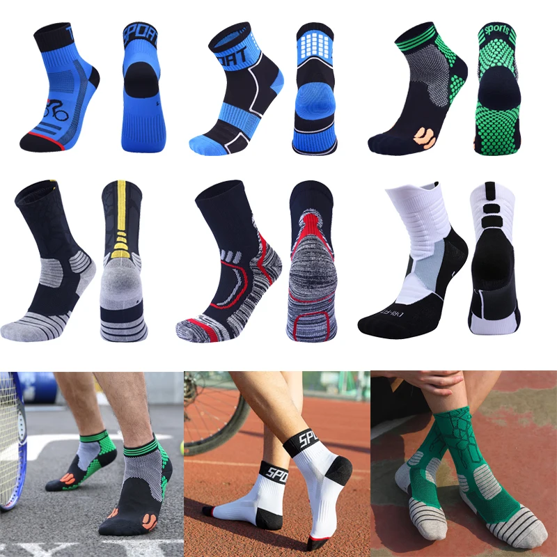 Professional Men Breathable Cycling Sock Sports Basketball Socks Marathon Non-slip Compression Socks for Outdoor Bike Climb Run
Professional Men Breathable Cycling Sock Sports Basketball Socks Marathon Non-slip Compression Socks for Outdoor Bike Climb Run