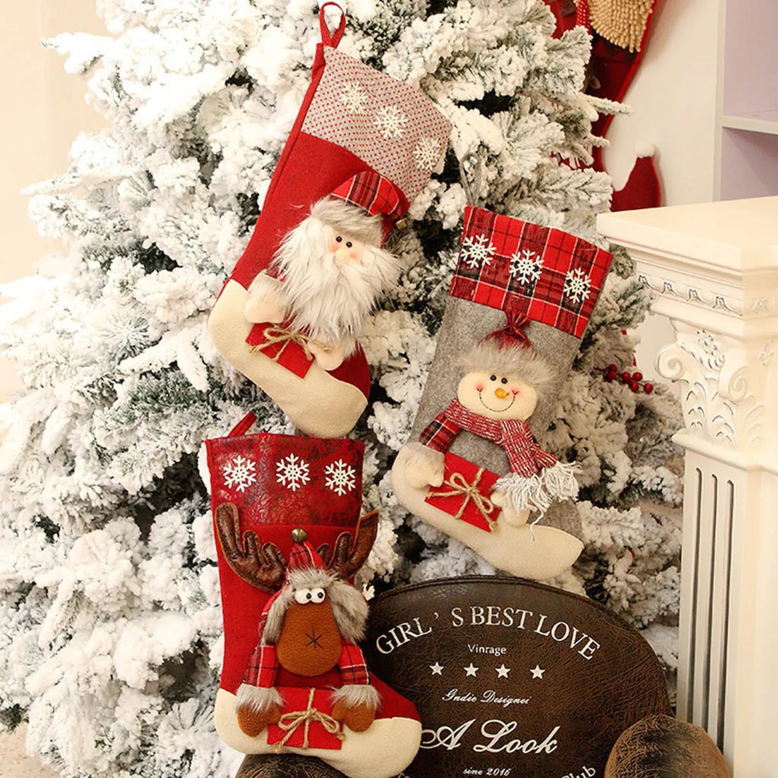 New Year Christmas Stocking Sack Xmas Gift Candy Bag Christmas Decorations for Home Navidad Sock Christmas Tree Decorations #112
New Year Christmas Stocking Sack Xmas Gift Candy Bag Christmas Decorations for Home Navidad Sock Christmas Tree Decorations #112
