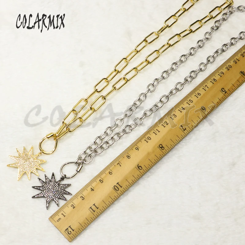 3strands Pop star pendants necklace link chain necklace keep color chain cubic zircon pendants accessories for women 50388
3strands Pop star pendants necklace link chain necklace keep color chain cubic zircon pendants accessories for women 50388