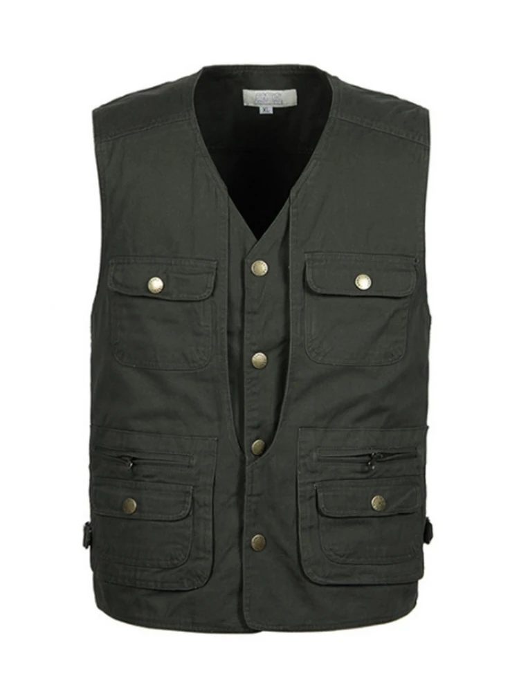 Men's Casual Outdoor Vests Multi-Pocket Spring and Autumn Men's Waistcoat Large Size Newest Design Vest жилетка мужская
Men's Casual Outdoor Vests Multi-Pocket Spring and Autumn Men's Waistcoat Large Size Newest Design Vest жилетка мужская
