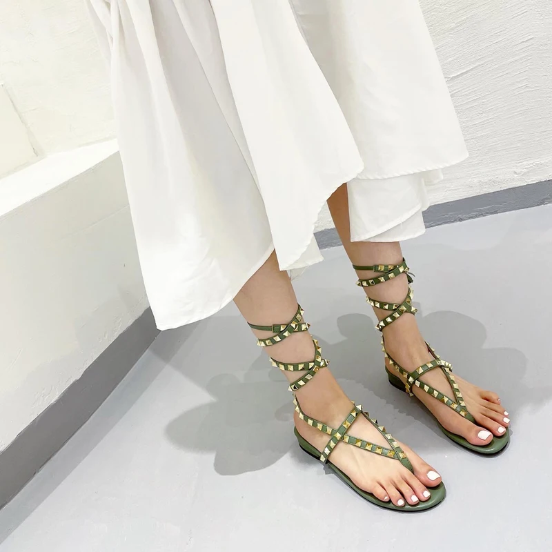 Green Sandals Design Rivet Low Heels Ladies Shoes And Sandals Comfort Square High Heels Cross Strap Ankle Gladiator Sandals
Green Sandals Design Rivet Low Heels Ladies Shoes And Sandals Comfort Square High Heels Cross Strap Ankle Gladiator Sandals