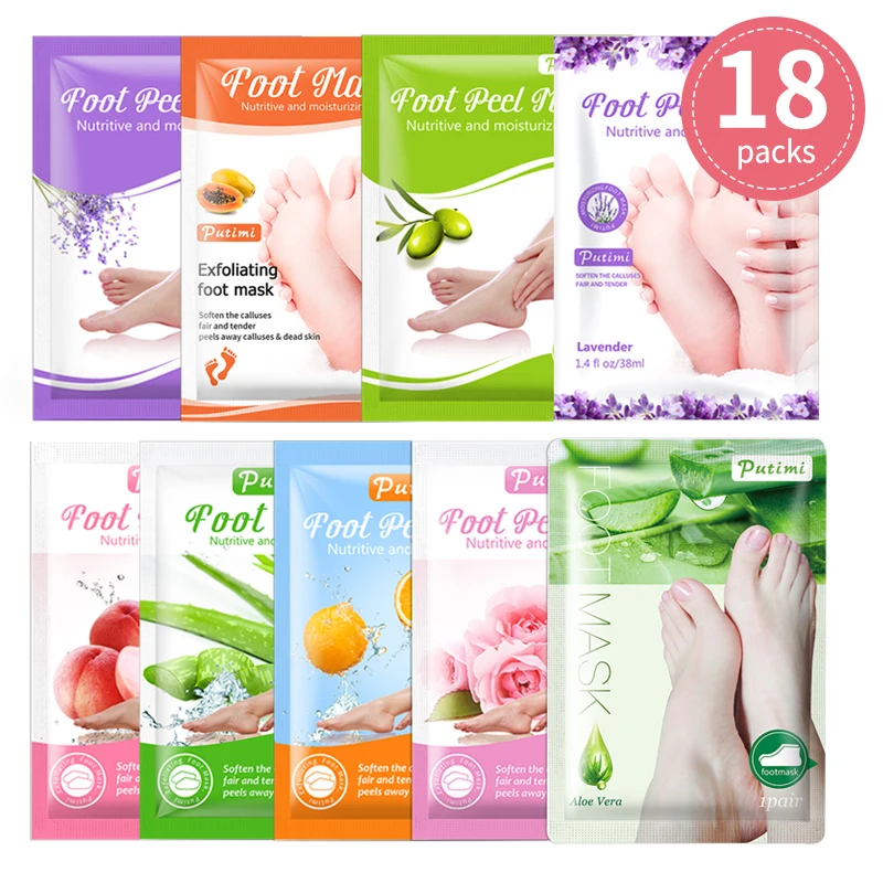 Putimi 18Pack Exfoliating Foot Mask Remove Heel Dead Skin Socks Moisturizing Whitening Foot Care Essence Anti-wrinkle Foot Patch
Putimi 18Pack Exfoliating Foot Mask Remove Heel Dead Skin Socks Moisturizing Whitening Foot Care Essence Anti-wrinkle Foot Patch