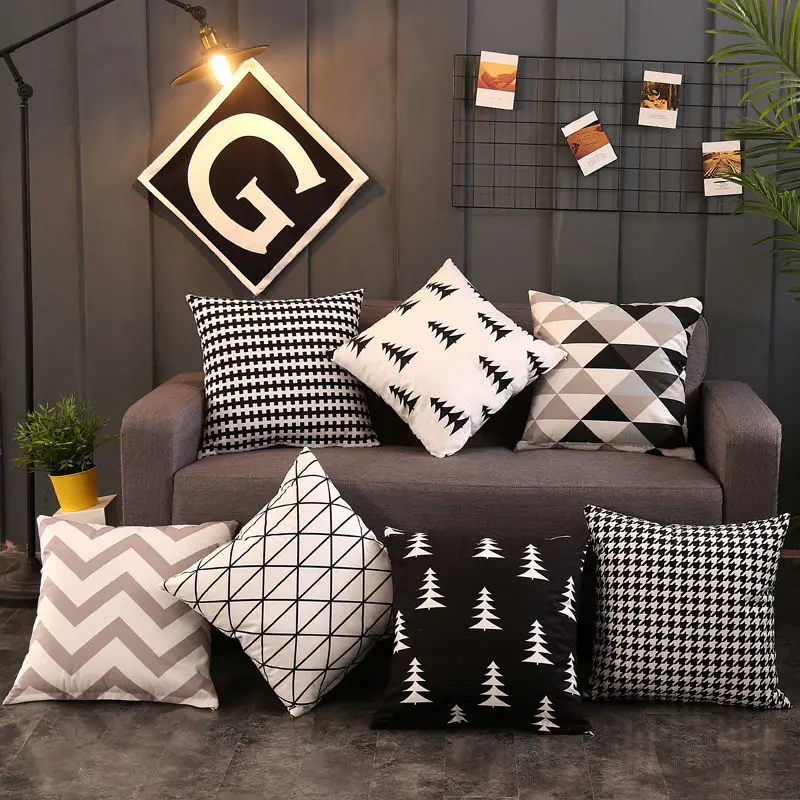 2021 Luxury Soft Fashion Black and White Pillow Sofa Living Room Office Bedroom Car Pillow Cover Garden Chair Cushion Covers
2021 Luxury Soft Fashion Black and White Pillow Sofa Living Room Office Bedroom Car Pillow Cover Garden Chair Cushion Covers