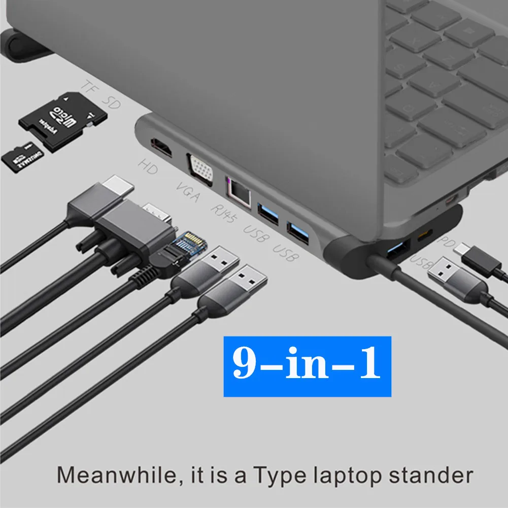 9 in 1 Stretchable portable laptop stander HDMI-compatible TYPE-C USB3.0 hub for Macbook huawei mate 10/10 Pro/Air 12 32 Bit
9 in 1 Stretchable portable laptop stander HDMI-compatible TYPE-C USB3.0 hub for Macbook huawei mate 10/10 Pro/Air 12 32 Bit