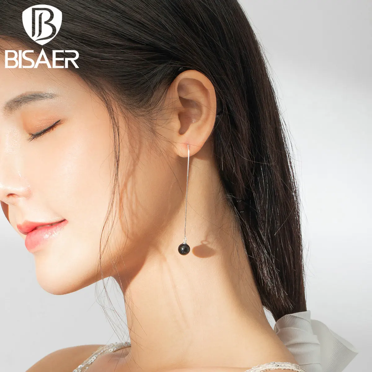 Pearl Earrings BISAER 925 Sterling Silver Long Chain Black Pearl Drop Earrings for Women Fashion Silver Jewelry ECE878
Pearl Earrings BISAER 925 Sterling Silver Long Chain Black Pearl Drop Earrings for Women Fashion Silver Jewelry ECE878