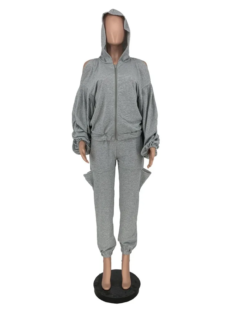 Winter Women Sportwear Hollow Out Hoodies Top and Pants Two Piece Set Jogging Femme Hooded Sweatshirt Tracksuit Black Gray Suits
Winter Women Sportwear Hollow Out Hoodies Top and Pants Two Piece Set Jogging Femme Hooded Sweatshirt Tracksuit Black Gray Suits