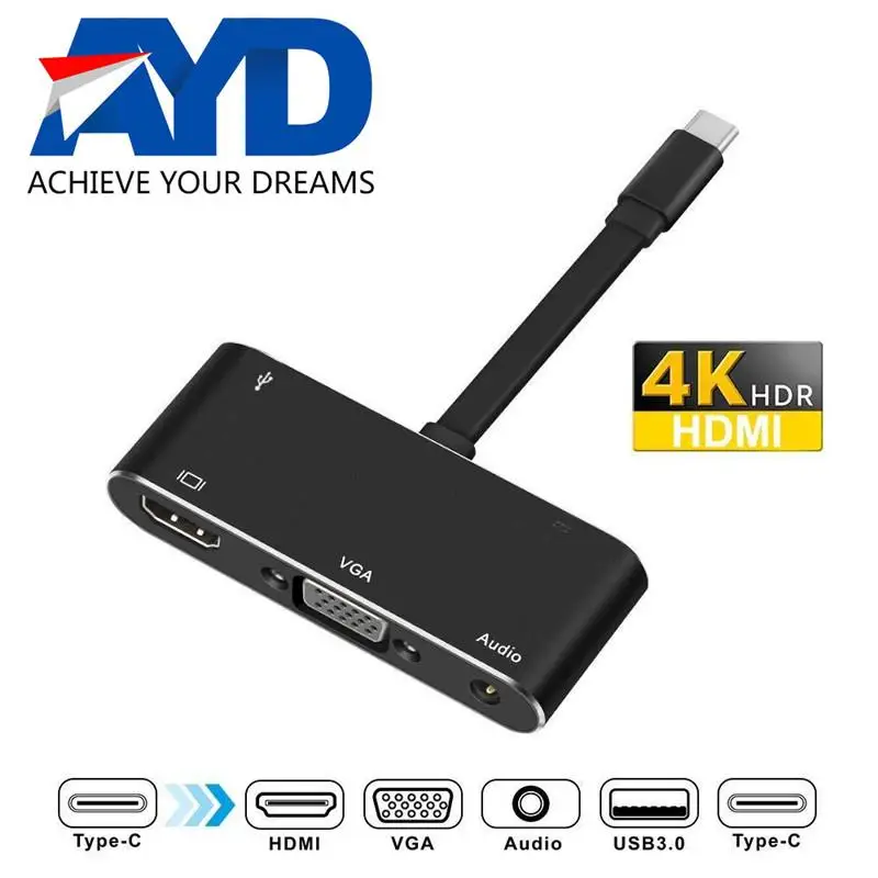USB-C to 4K HDMI-compatible/VGA USB 3.0 C Aux Adapter for MacBook Samsung S9 Dex Surface Pro Xiaomi 10 TV Projector PS5
USB-C to 4K HDMI-compatible/VGA USB 3.0 C Aux Adapter for MacBook Samsung S9 Dex Surface Pro Xiaomi 10 TV Projector PS5