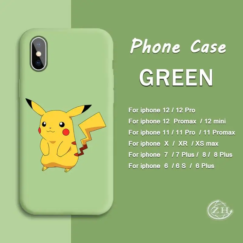 Pikachu Phone Case Green For Iphone 12 11 PRO MAX X XS XR 6S 7 8 PLUS SE Cases Cover
Pikachu Phone Case Green For Iphone 12 11 PRO MAX X XS XR 6S 7 8 PLUS SE Cases Cover