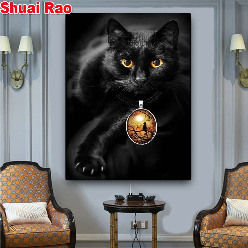 black cat DIY 5D Diamond Painting cross stitch Full square round animals kitten cute pet diamond mosaic embroidery kits 3d art,
black cat DIY 5D Diamond Painting cross stitch Full square round animals kitten cute pet diamond mosaic embroidery kits 3d art,